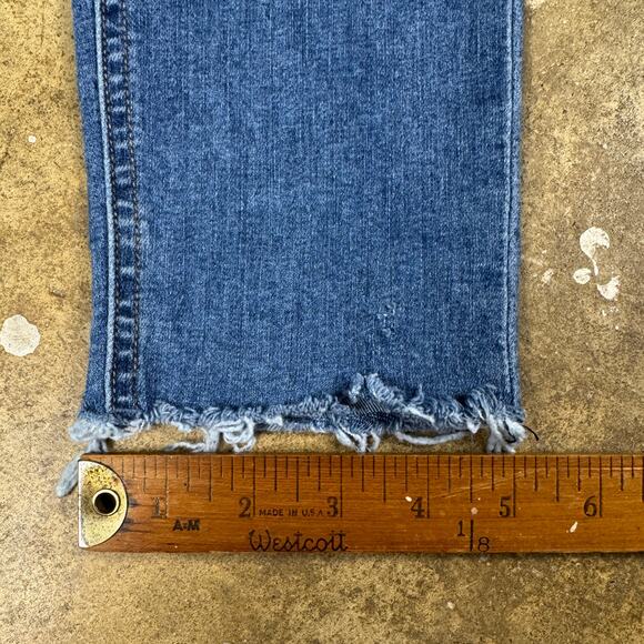 Rag‎ & Bone High Rise Skinny Jeans Women’s Size 30 Blue Alibi Distressed Hem USA - Picture 15 of 15